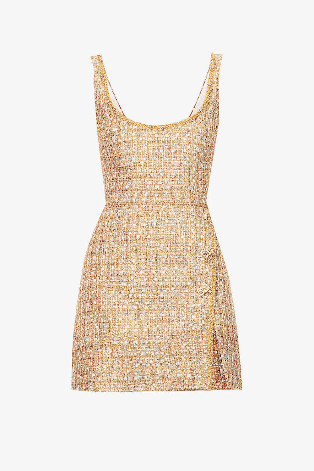 Rent Self-Portrait Gold Dress UK 10 | By Rotation UK