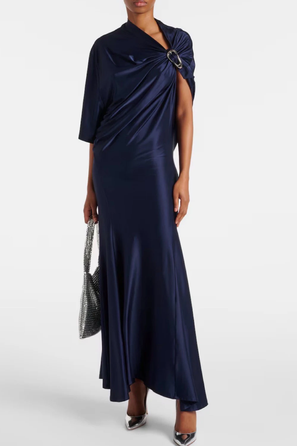 Rent Paco Rabanne Navy Dress UK 10 | By Rotation UK
