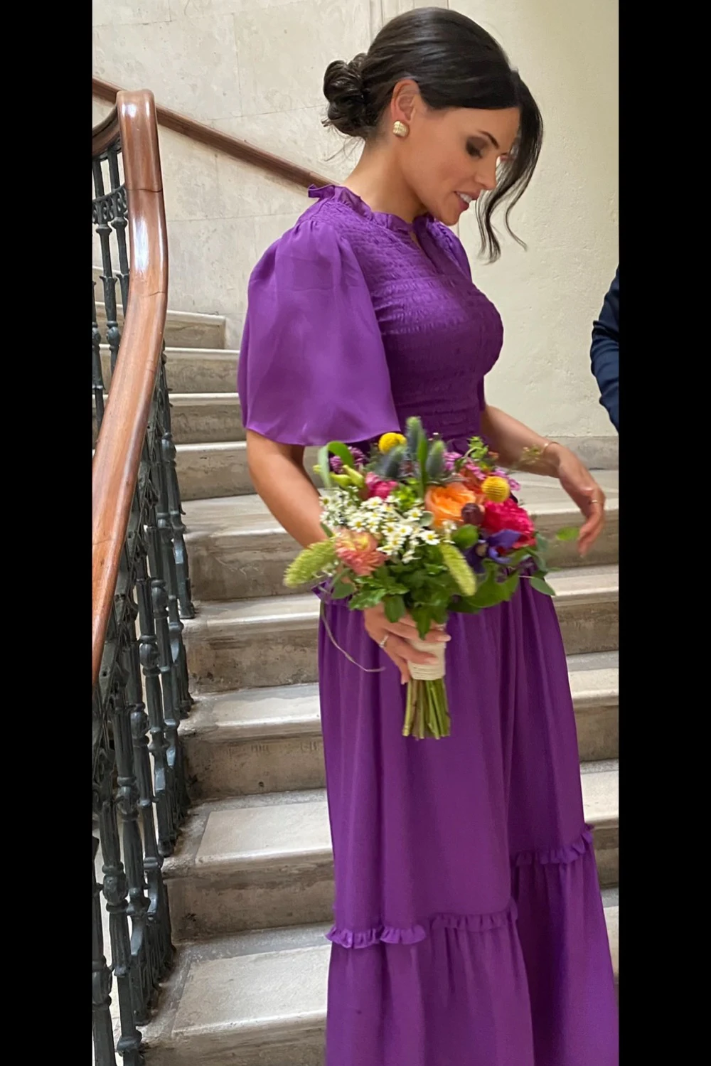 purple dress uk Florence Maxi Dress in Orchid Purple Paisley