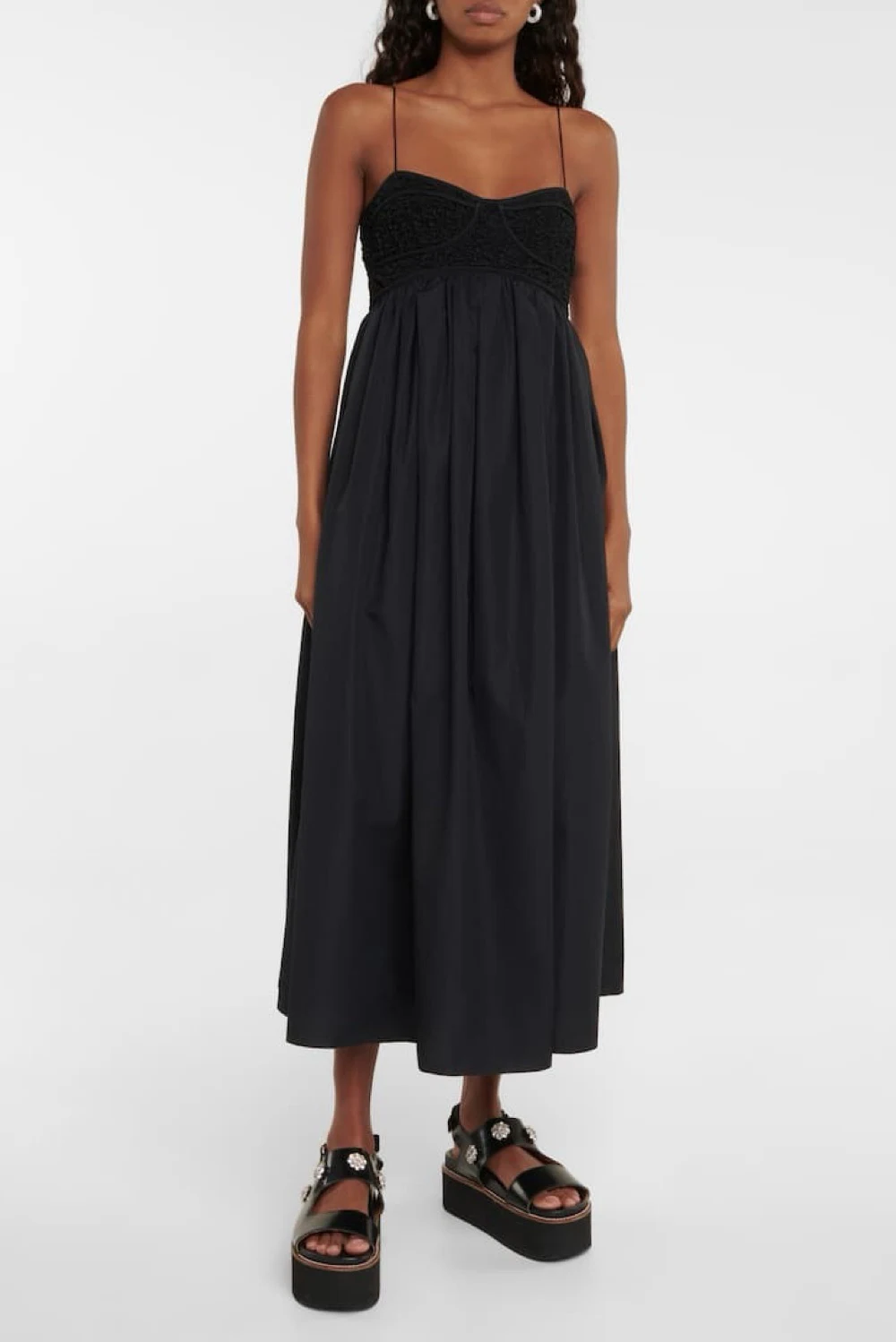 Rent Cecilie Bahnsen Black Dress UK 8 | By Rotation UK