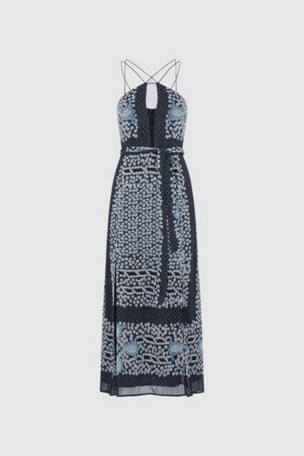 open lace back dress Ravenna Backless Backless Halter Maxi Dress with Real Feather | Jaded  London