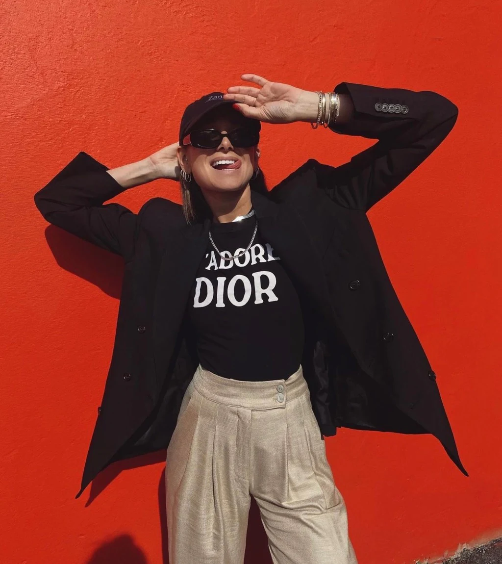 Christian Dior 黒ループリボン タンクトップ キャミソール Tank Top Black Ribbed Cotton Jersey | DIOR