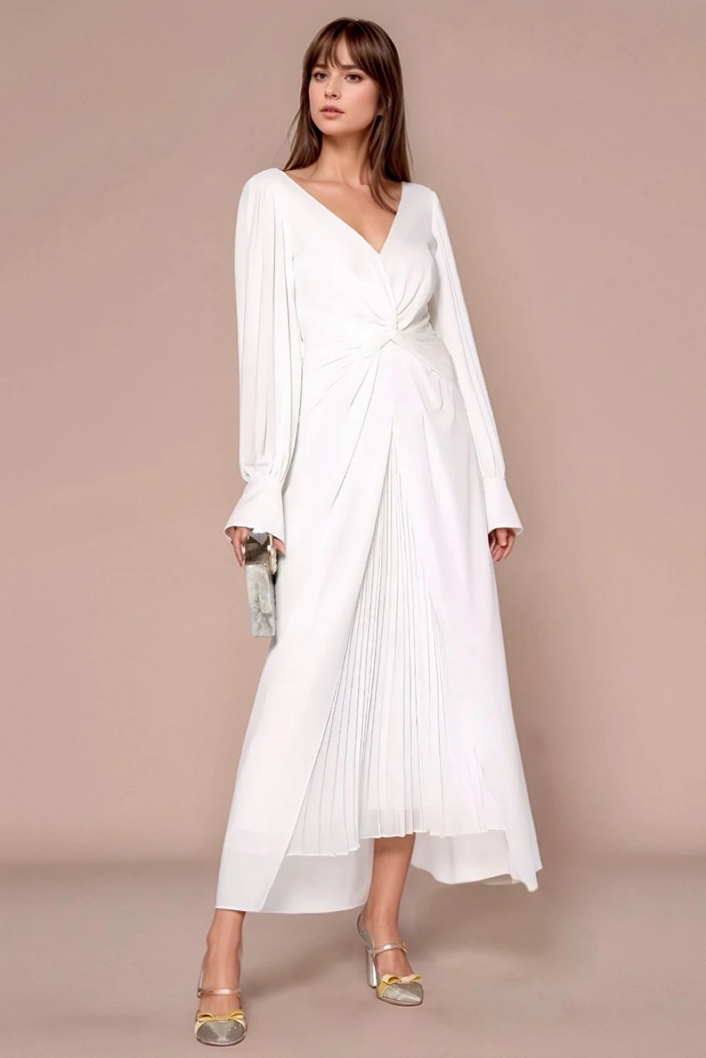 Rent Self-Portrait White Dress UK 10 | By Rotation UK