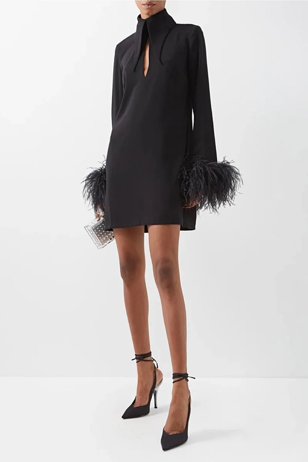 16arlington black feather dress Rent 16Arlington Black Dress UK 10