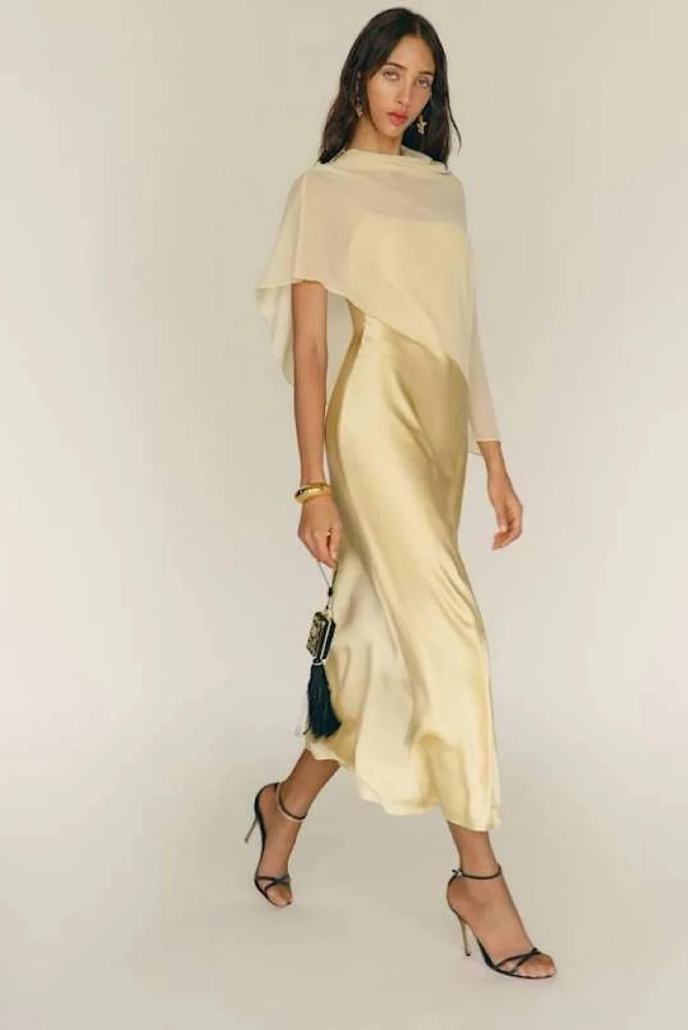 reformation yellow silk dress Nari In Rent Reformation Yellow Dress UK
