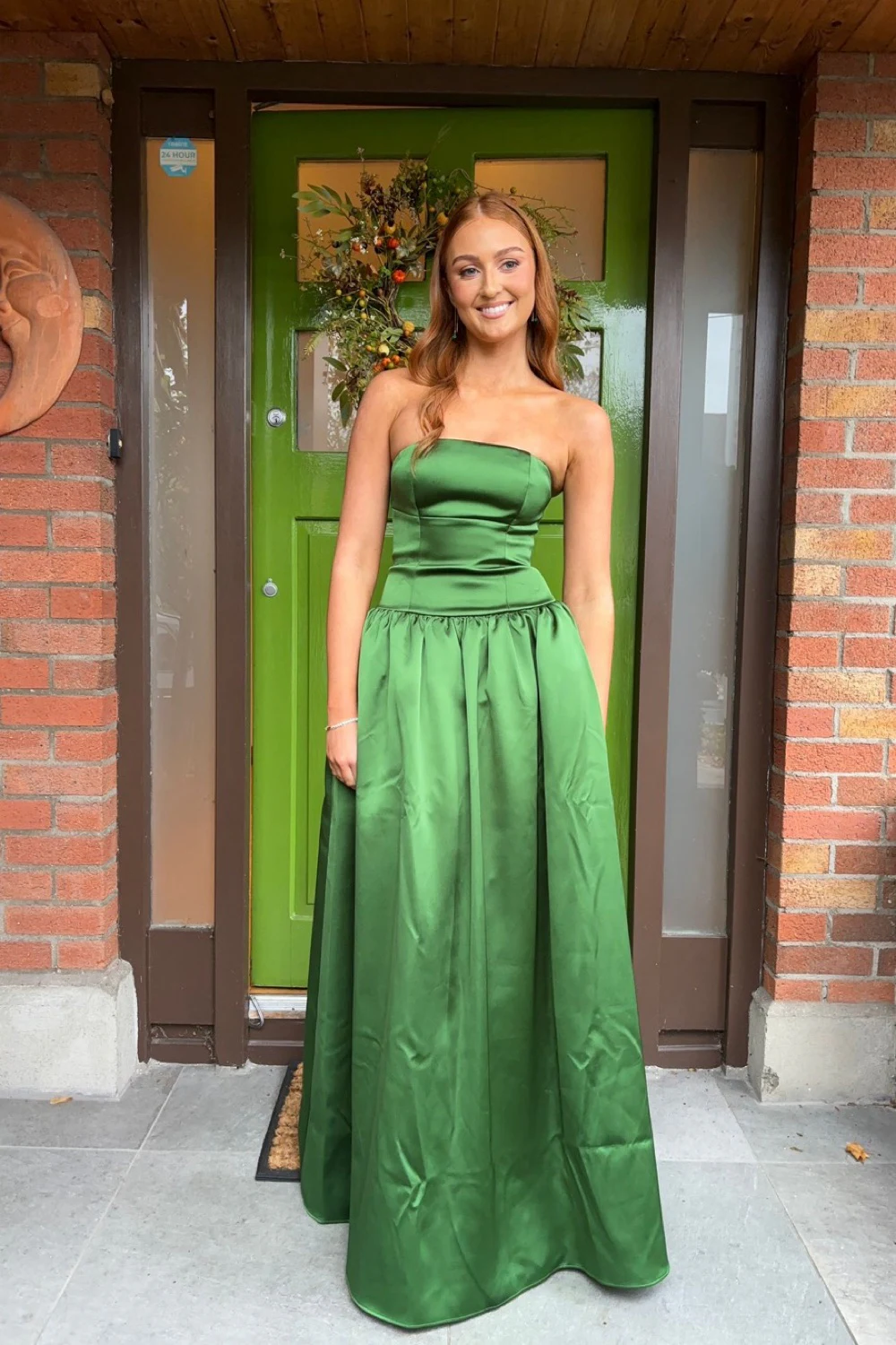 green emerald velvet dress Self-Portrait - Green Rhinestone Maxi Dress