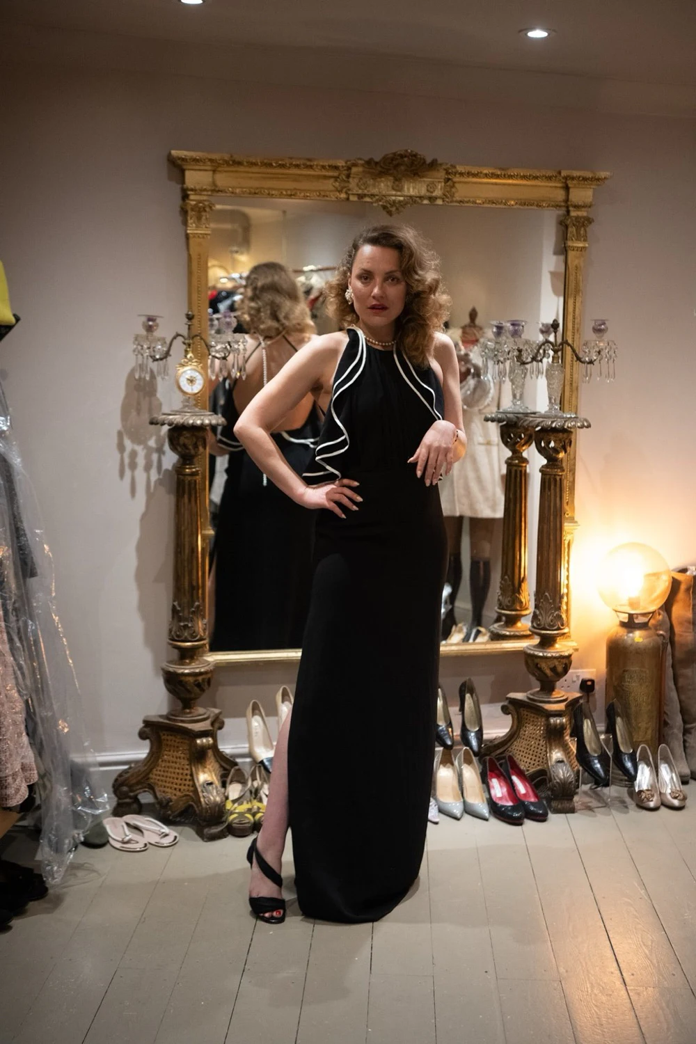 Rent Halston Heritage Black Dress UK 10