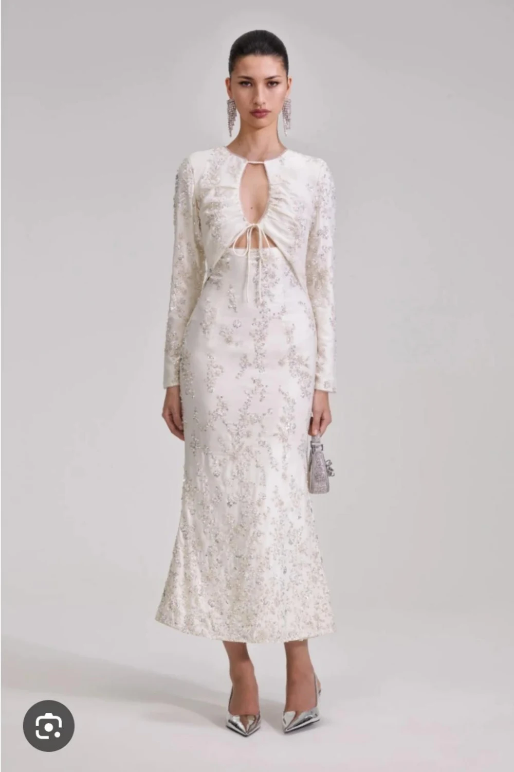 Rent Self-Portrait White Dress UK 8 | By Rotation UK