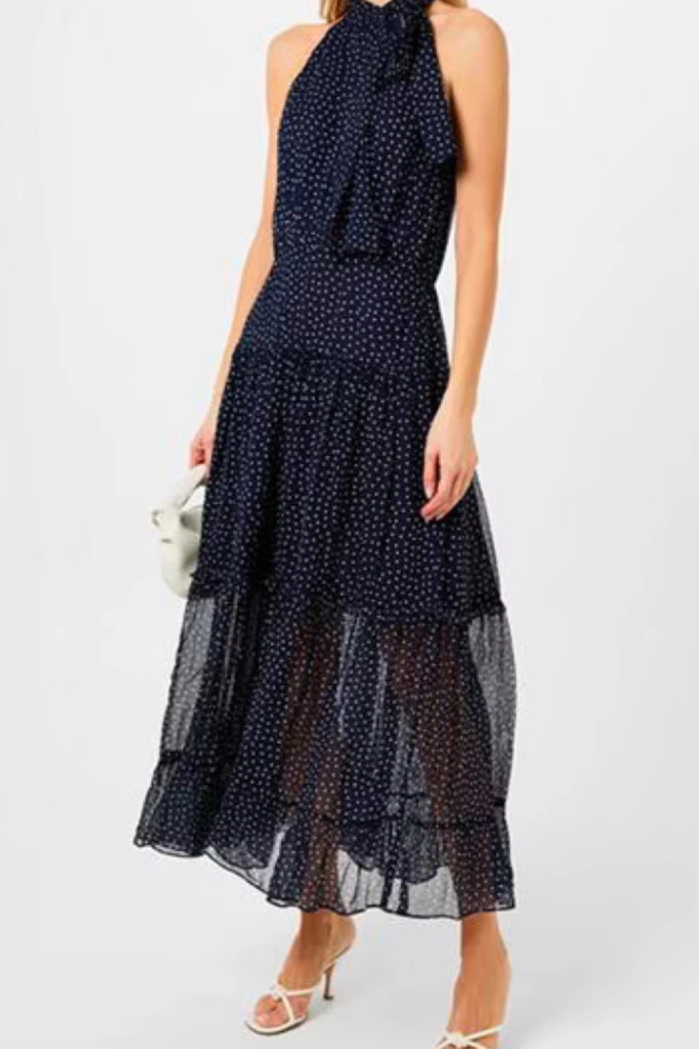 Rent Rixo Navy Dress UK 10 | By Rotation UK