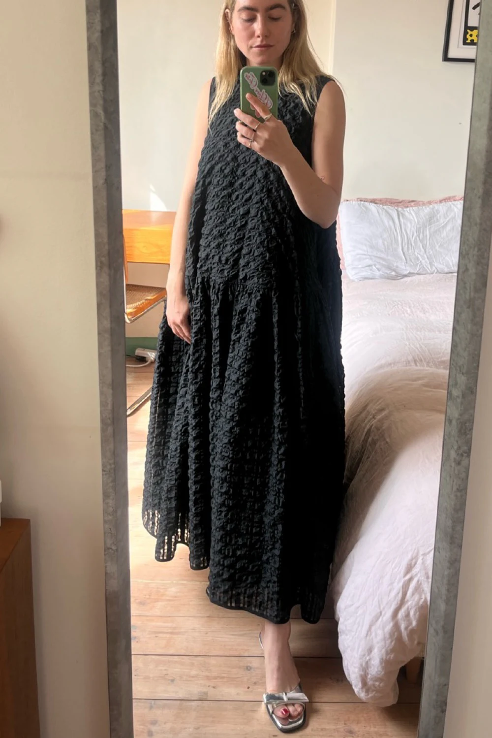 Rent Cecilie Bahnsen Black Dress UK 8 | By Rotation UK