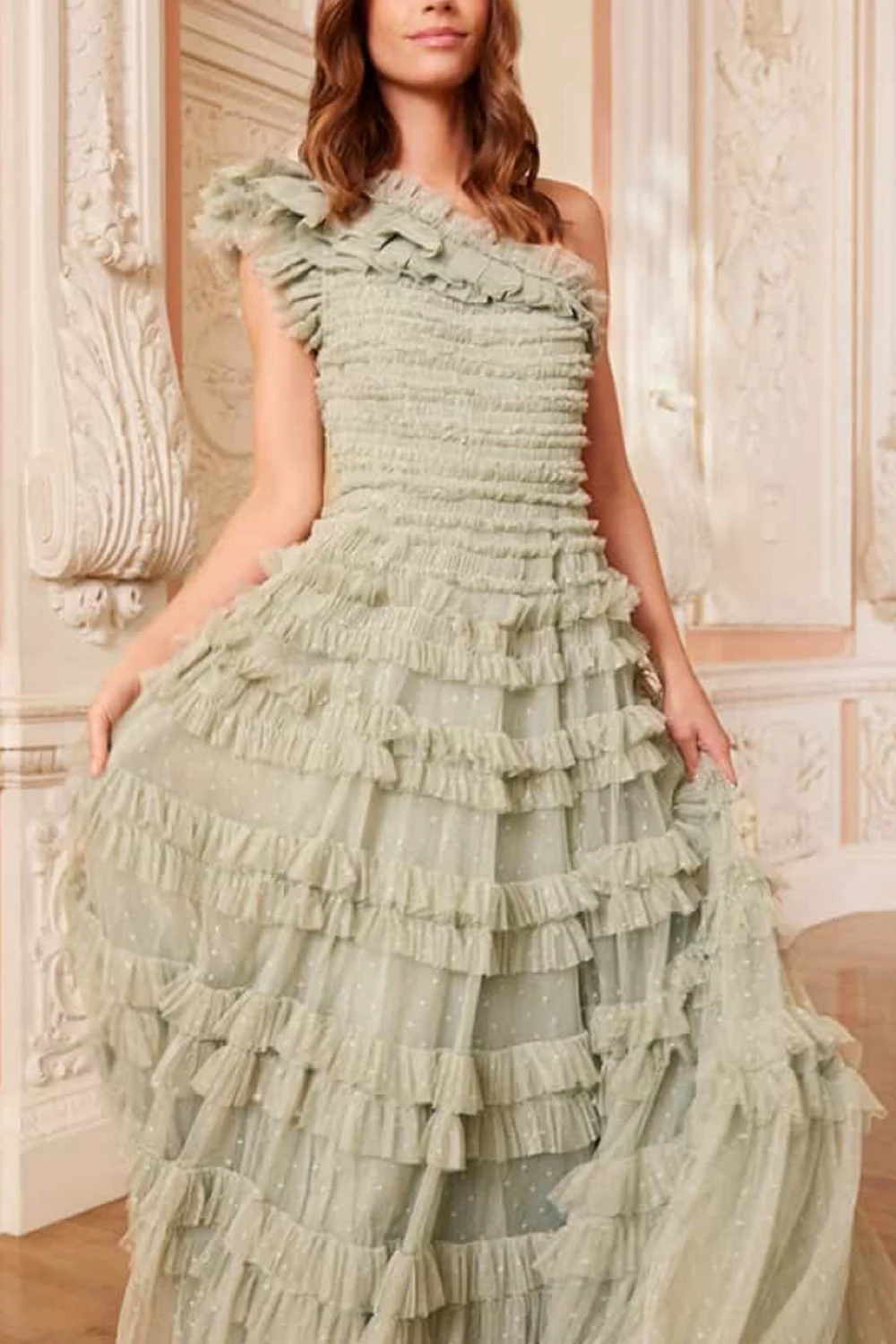 Rent Needle & Thread Green Dress UK 12 | By Rotation UK