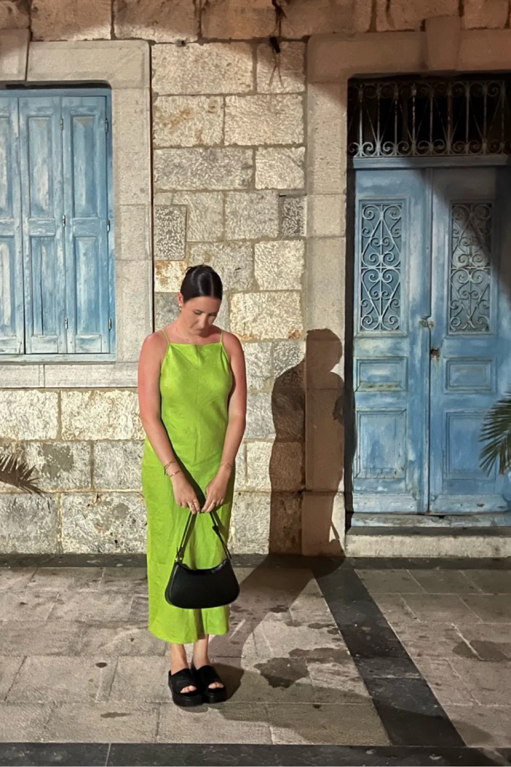 Rent Massimo Dutti Green Dress UK 8 | By Rotation UK