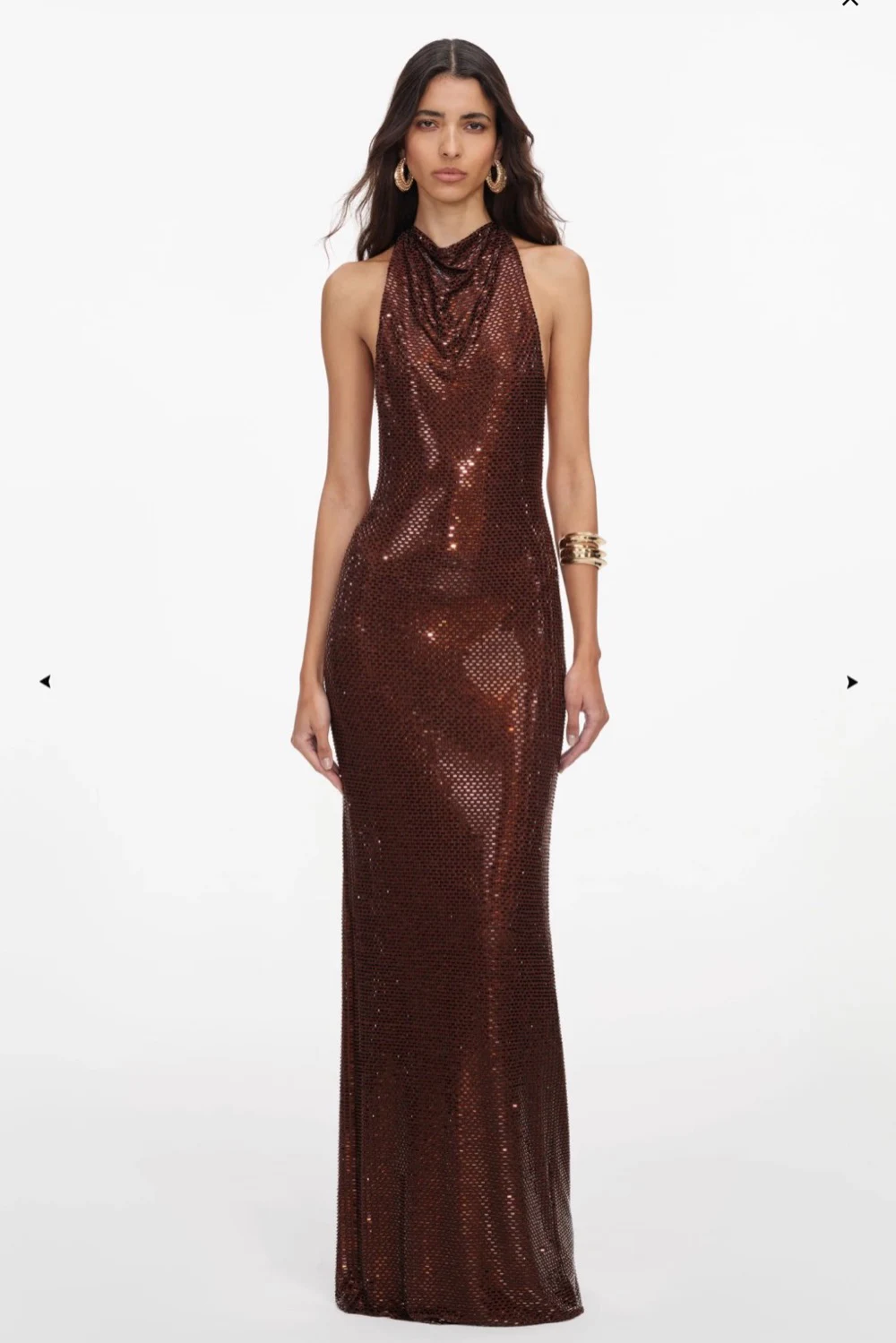 Rent Self-Portrait Brown Dress UK 8 | By Rotation UK