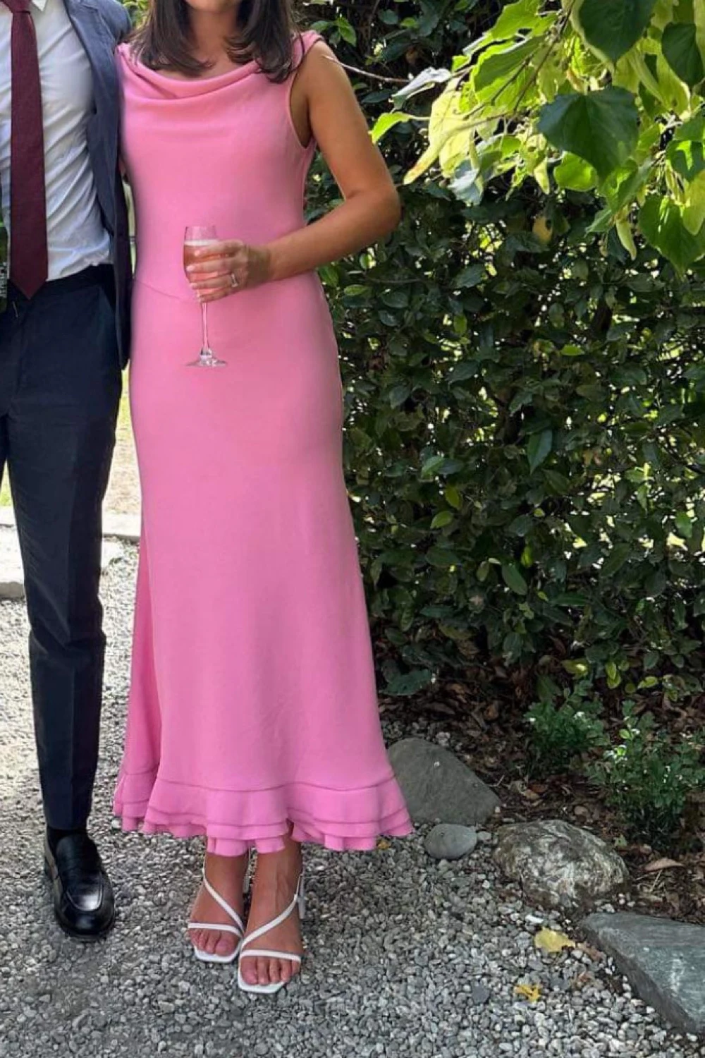 open lace back dress Maggie Marilyn - You Win Again Pink Maxi