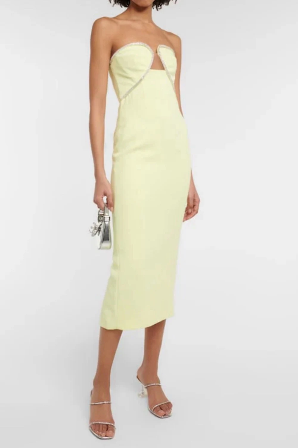 Rent Self-Portrait Yellow Dress UK 8 | By Rotation UK