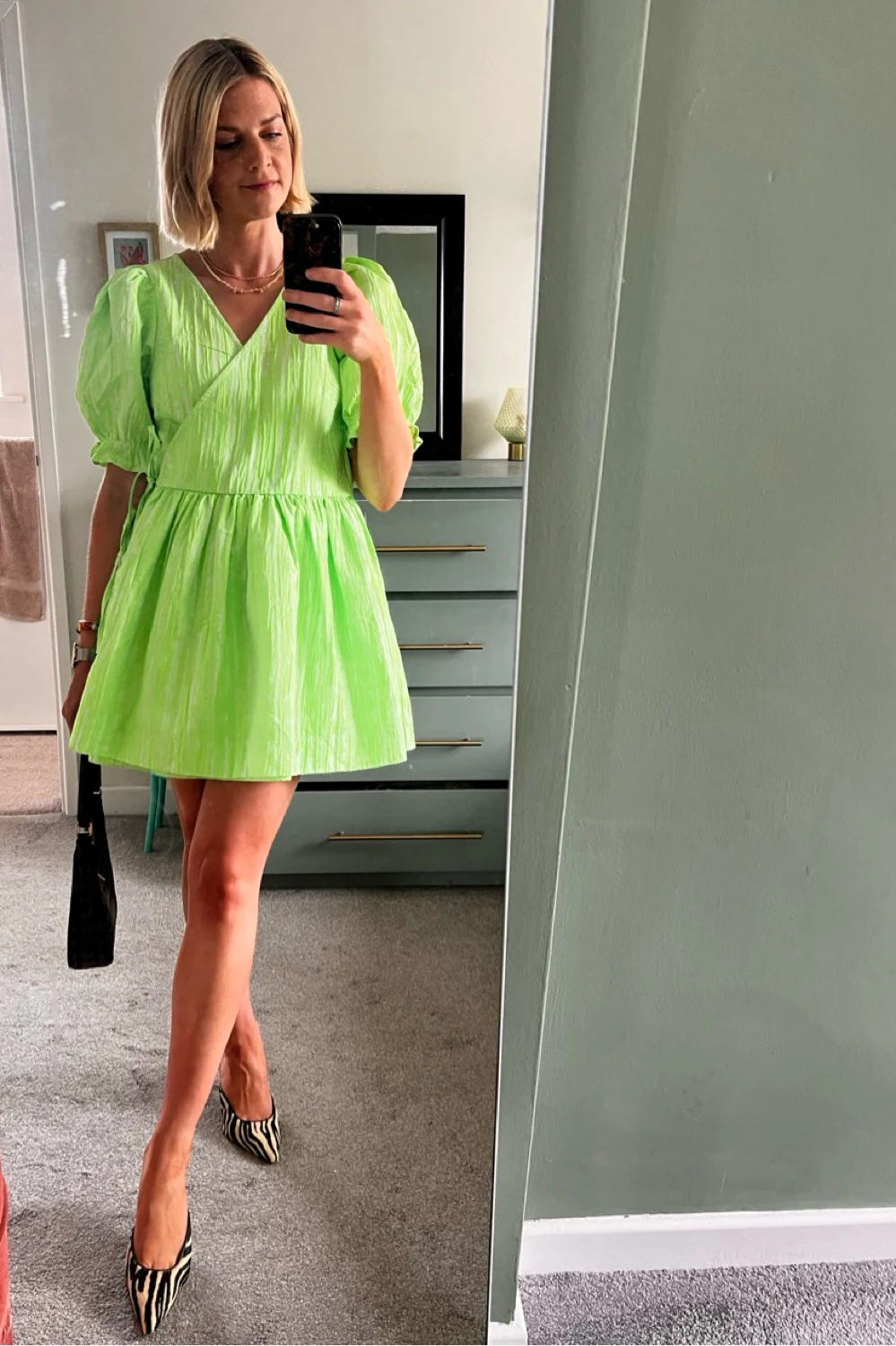 Rent Damson Madder Green Dress UK 10 | By Rotation UK