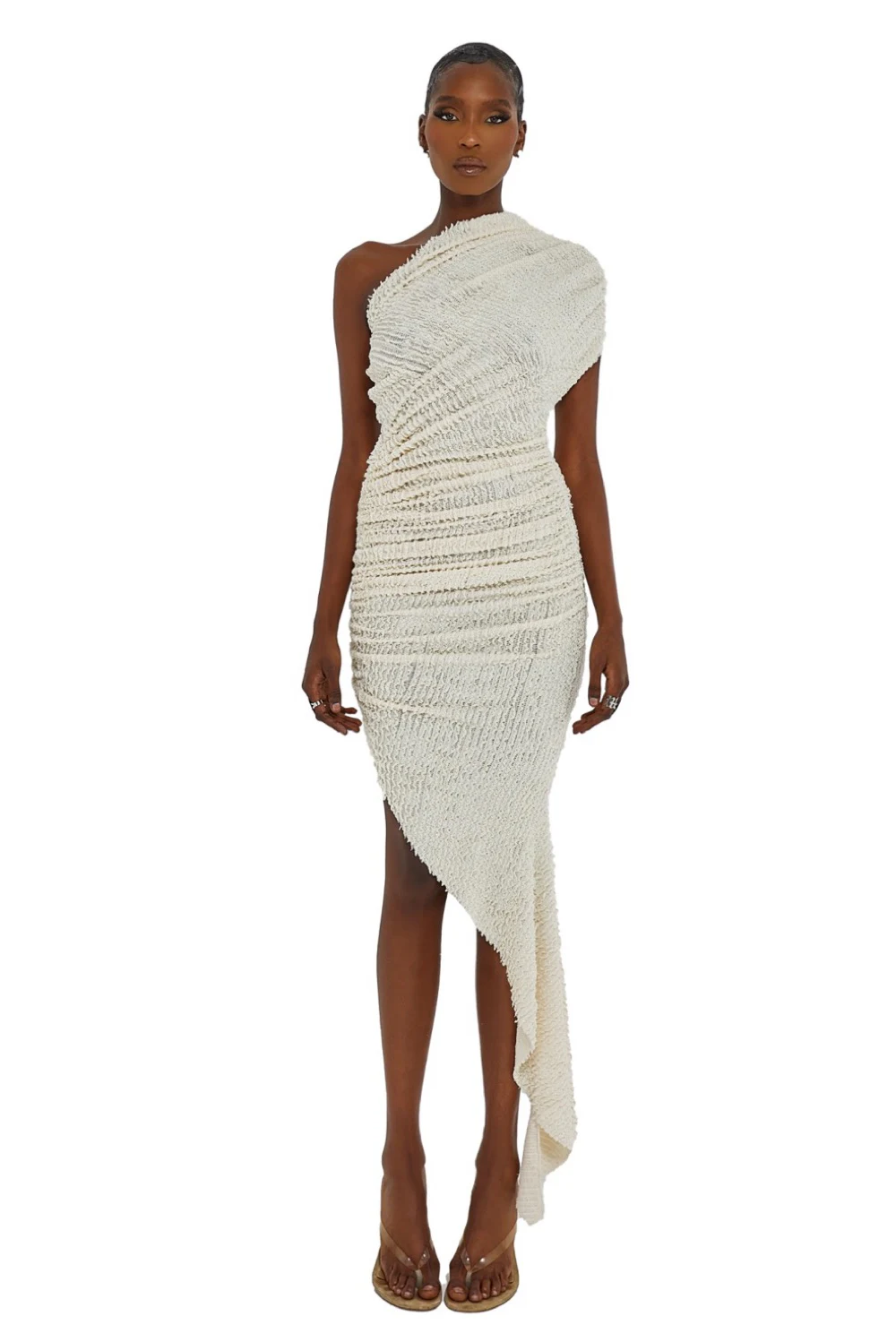 coucoo asymmetrical dress Rent Coucoo White Dress UK 12