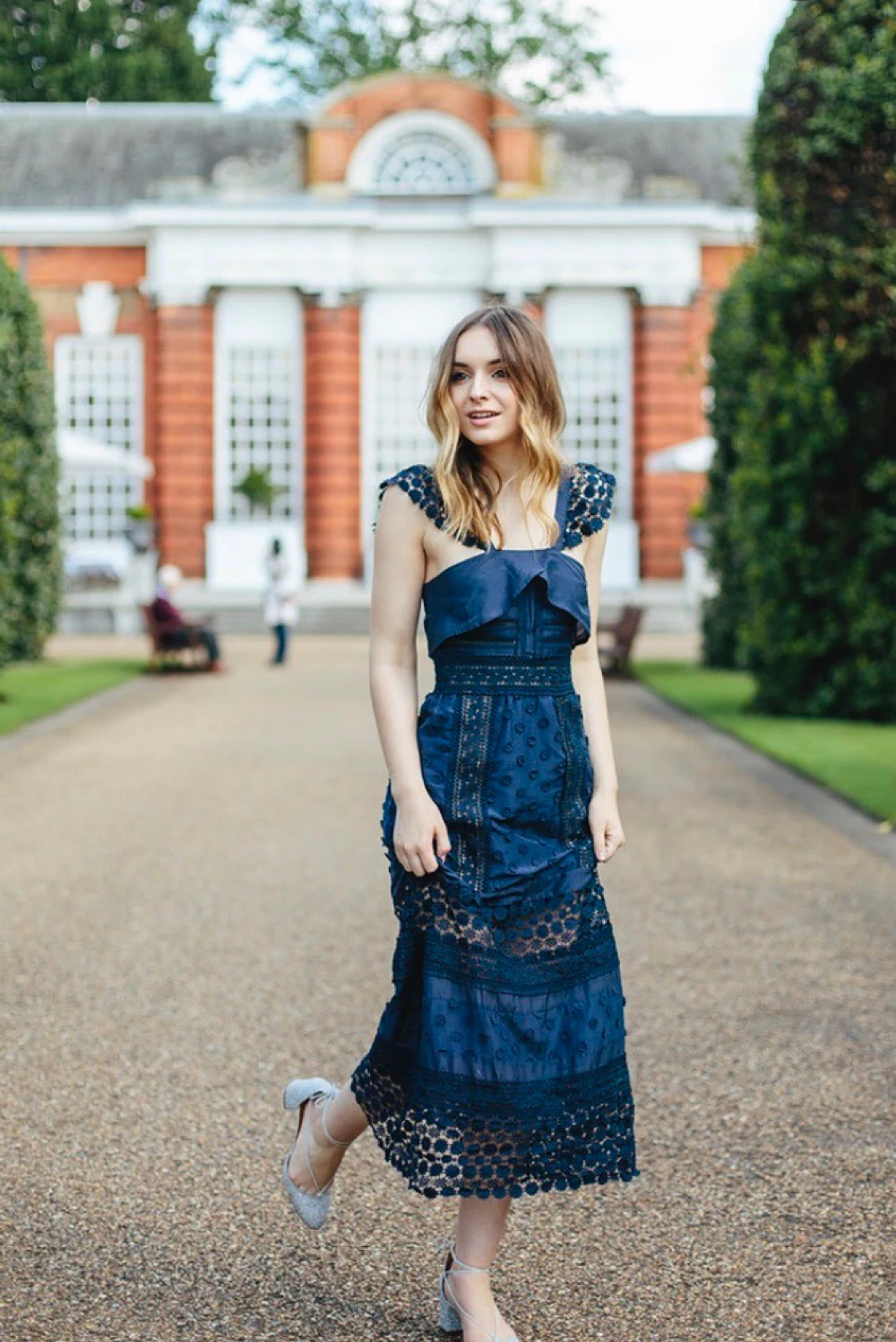 Rent Self-Portrait Navy Dress UK 10 | By Rotation UK