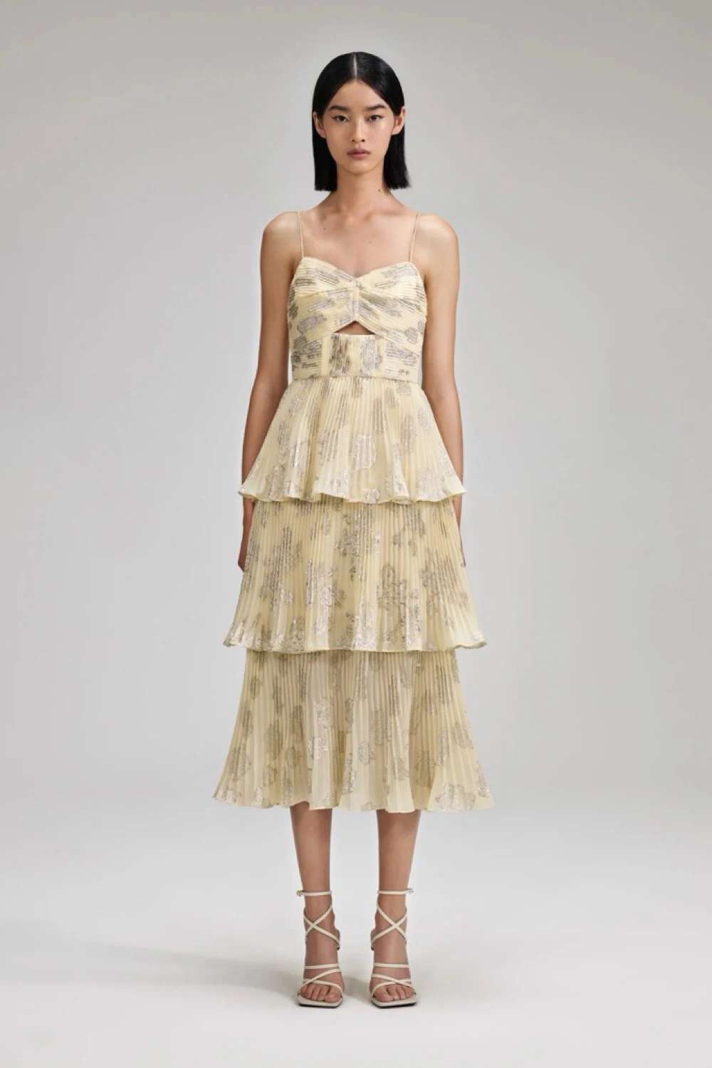 Rent Self-Portrait Yellow Dress UK 14 | By Rotation UK