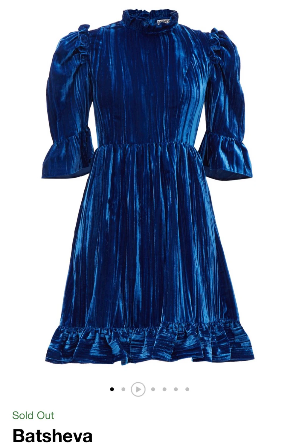 Rent Batsheva Blue Dress UK 8 | By Rotation UK