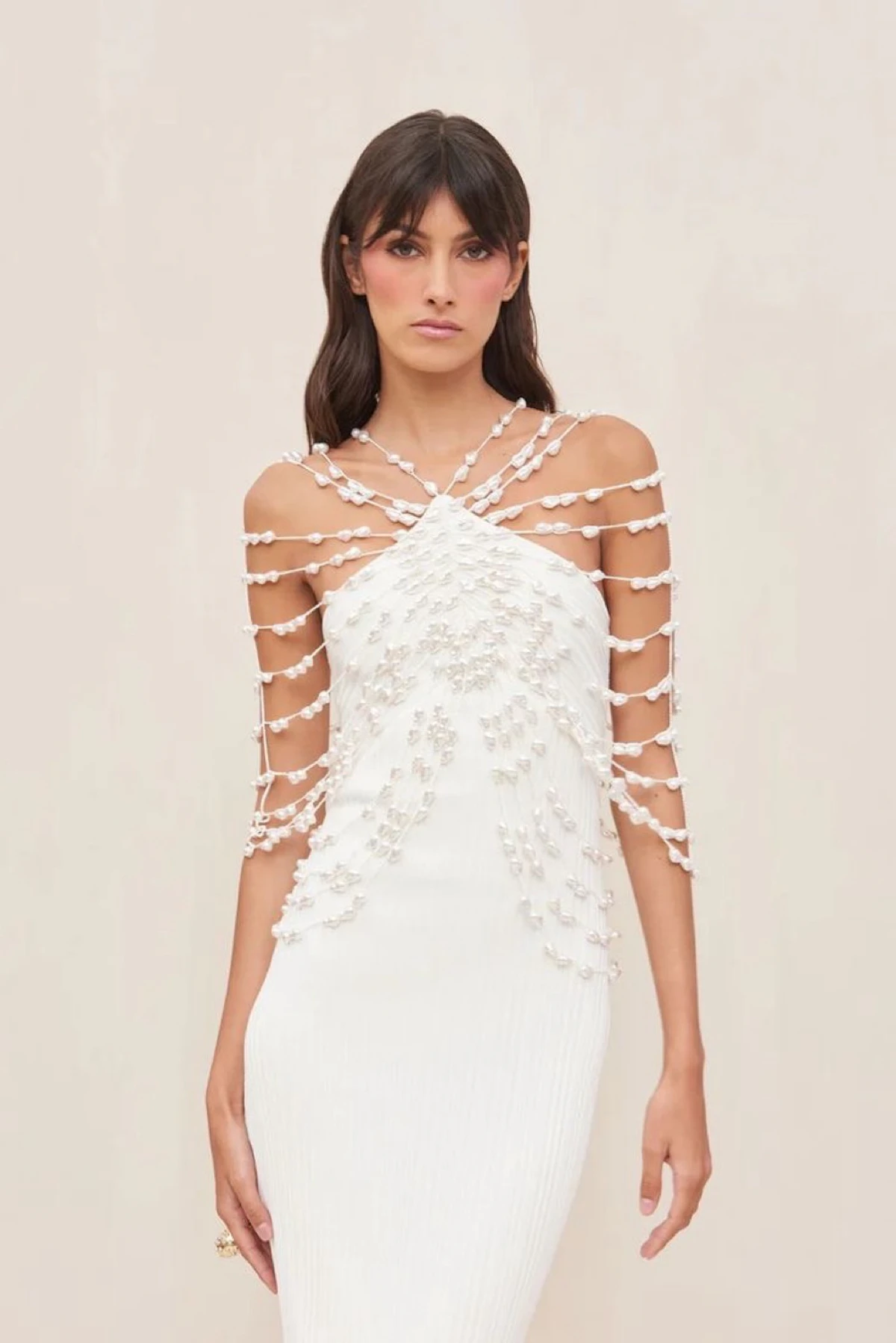 Rent Cult Gaia Beige Dress UK 10 | By Rotation UK Rent Cult Gaia Beige Dress UK 10 | By Rotation UK