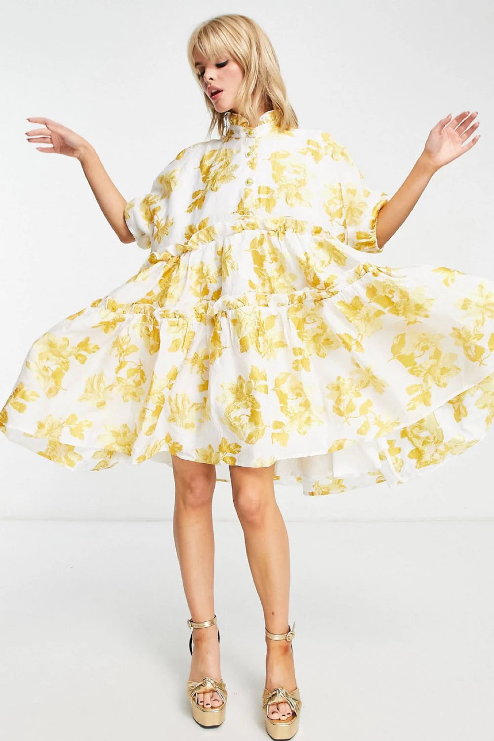 Rent Dream Sister Jane Gold Dress UK 8 | By Rotation UK