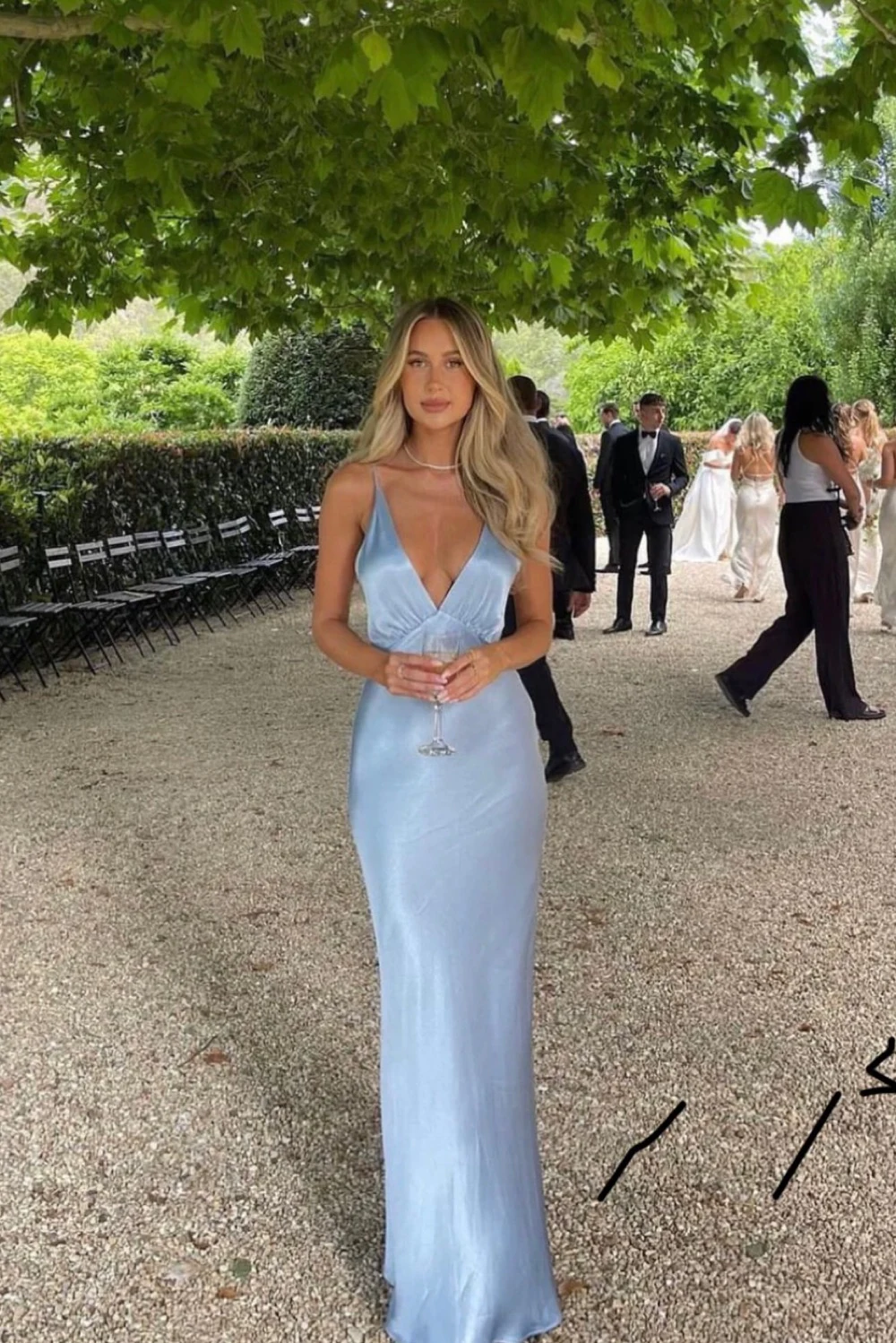 bec bridge blue dress Sol Tie Maxi Dress