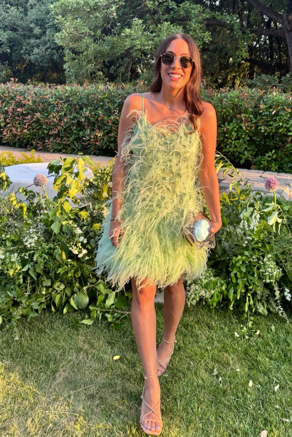 cult gaia green feather dress Rent UK 8 Cathedral Train Quinceanera Dress