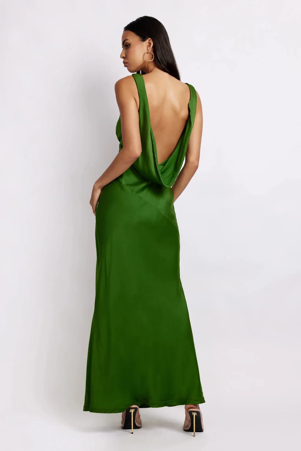 green dress meshki Caira Chiffon Scarf Maxi Dress - Sage main image 0