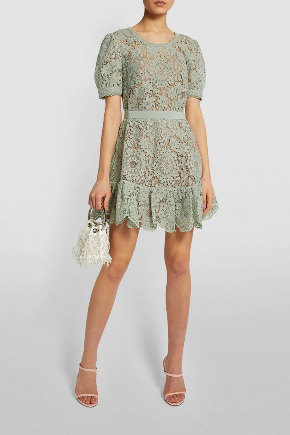 Rent Self-Portrait Green Dress UK 8 | By Rotation UK