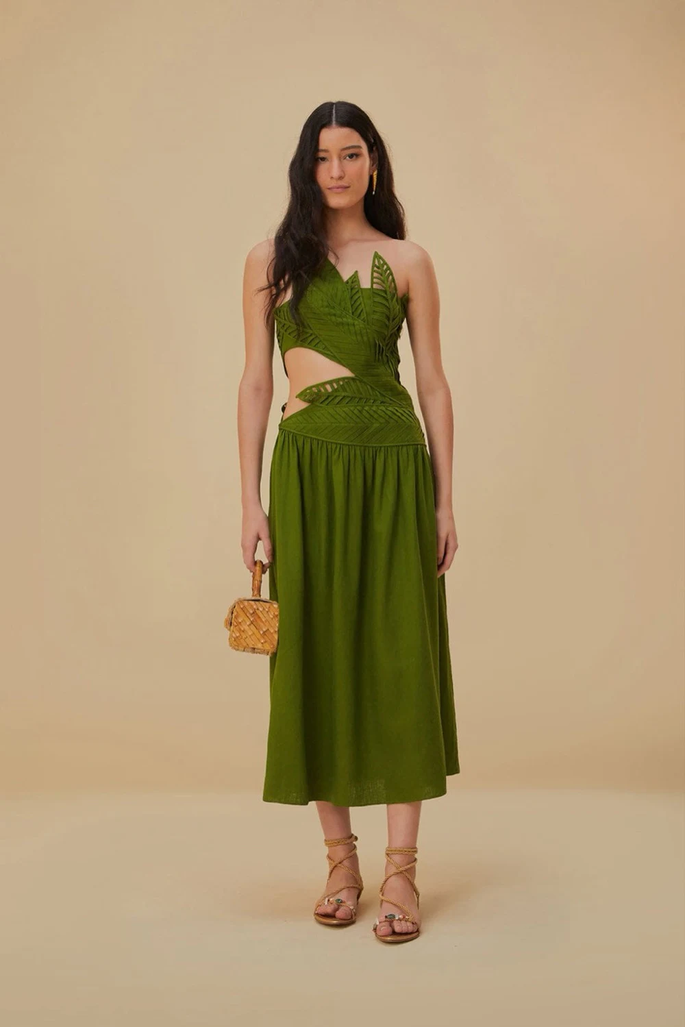 Second-Hand Farm Rio Green Dress UK 8 | By Rotation UK