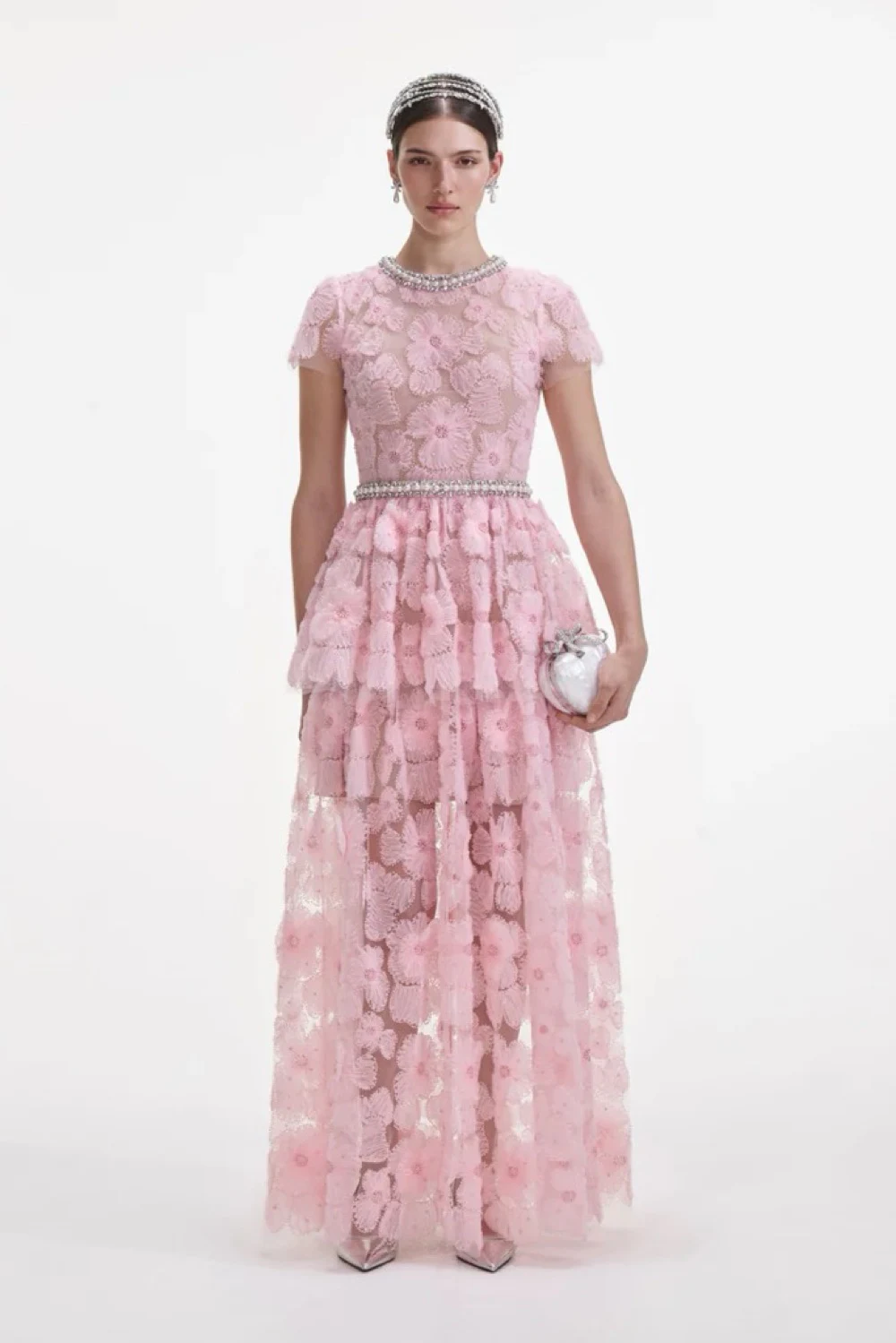 Rent Self-Portrait Pink Dress UK 8 | By Rotation UK