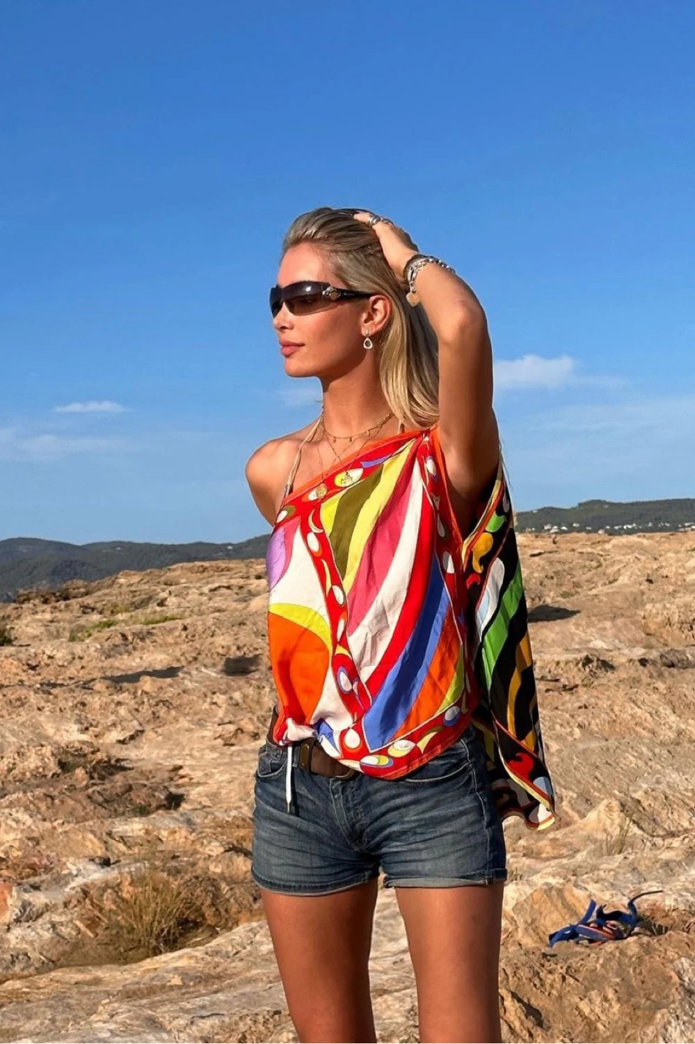 定価約4.5万円 新品 EMILIO PUCCI ノースリーブトップス XS 97044ec8-c31b-4226-8ff9-