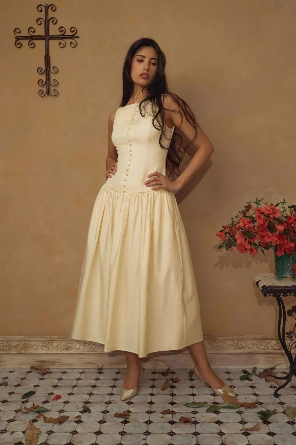 mirror palais kissing booth flared eyelet-cotton mini dress Mirror Palais Lady in White Eyelet Dress by Mirror Palais