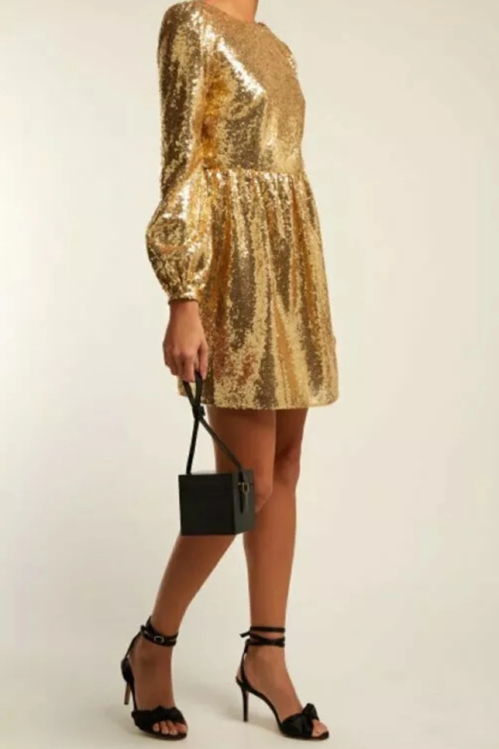 Rent Saloni Gold Dress UK 10 | By Rotation UK