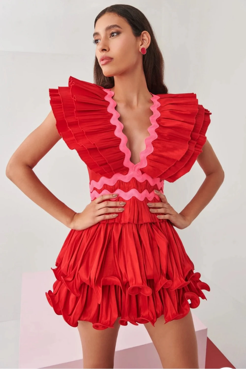 celia b red dress Selene Red Short Dress  CELIA B US