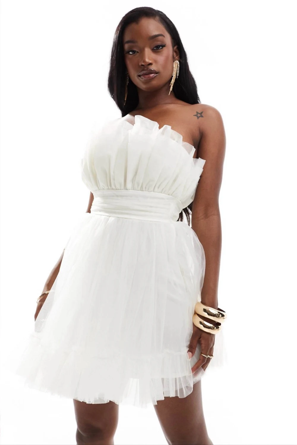 Rent Lace And Beads White Dress UK 8 | By Rotation UK
