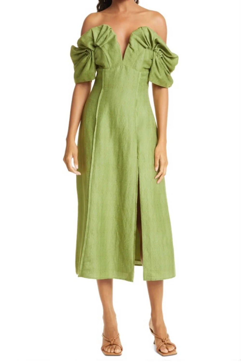 Rent Cult Gaia Green Dress UK 12 | By Rotation UK