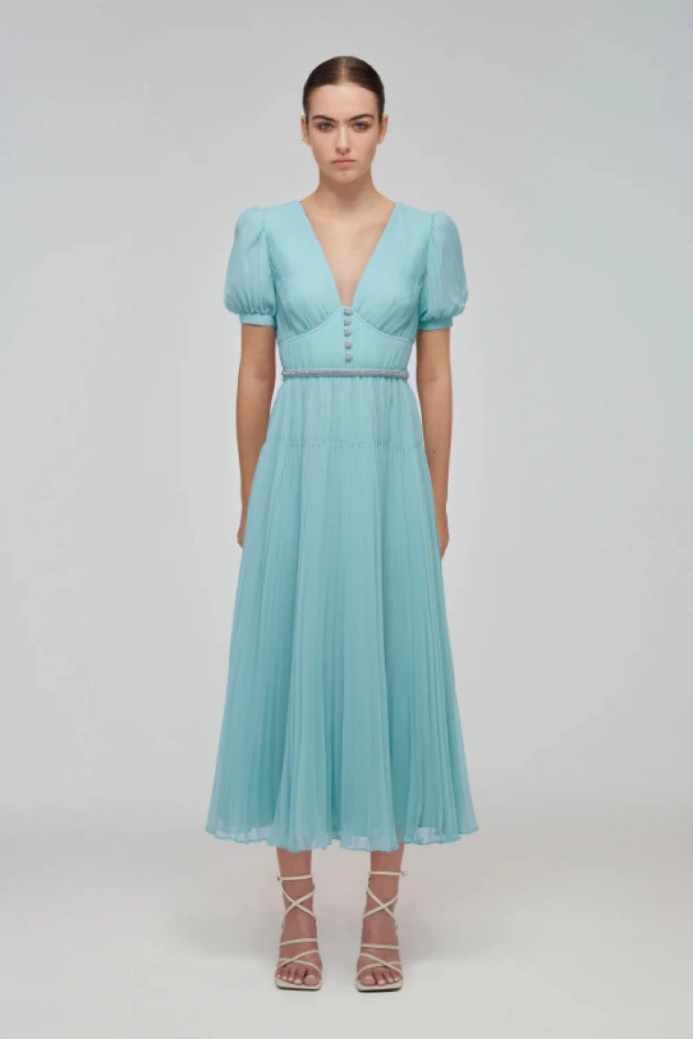 Rent Self-Portrait Blue Dress UK 14 | By Rotation UK