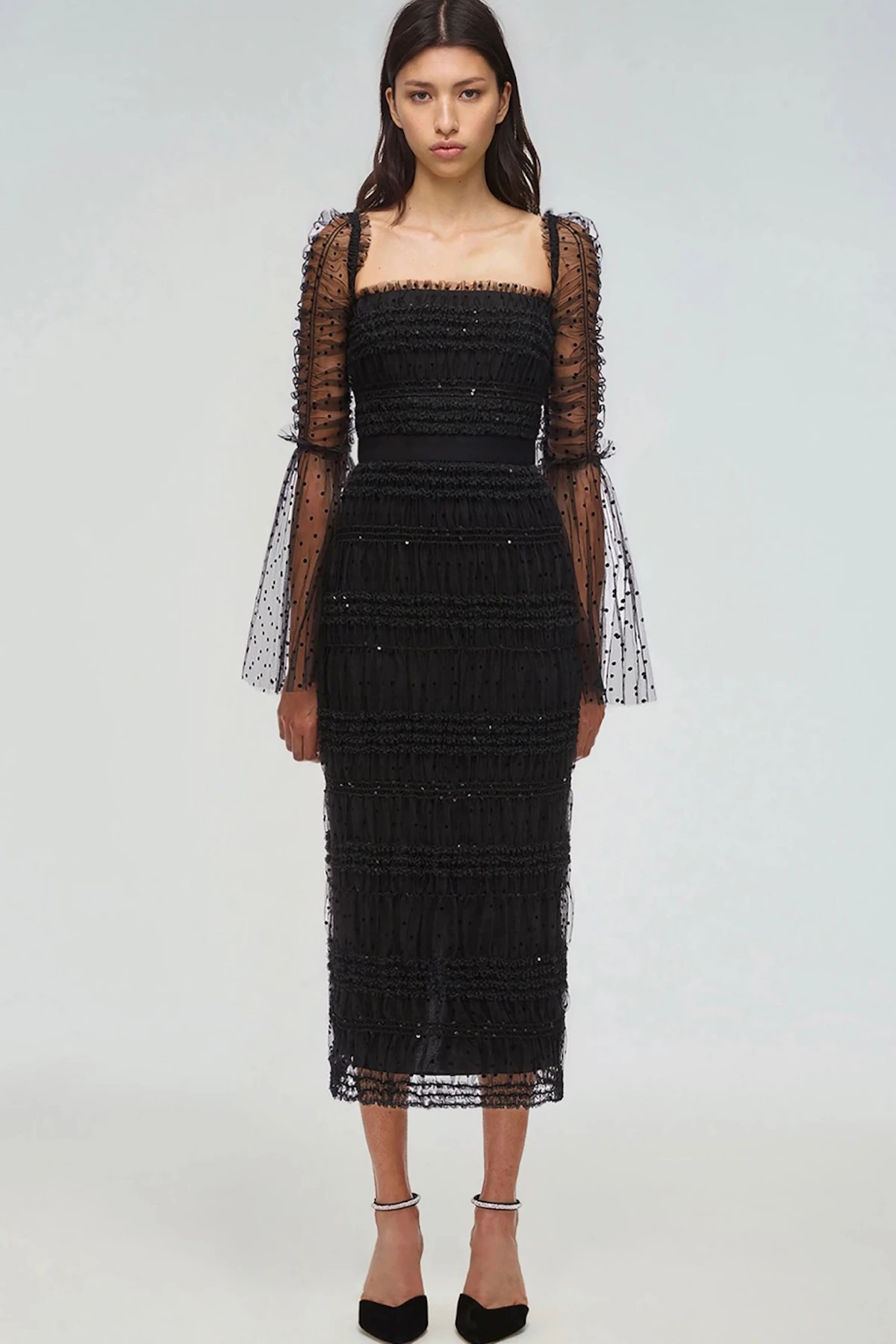 By Rotation Dresses Rent Self-Portrait Black Dress UK 12 | By Rotation UK