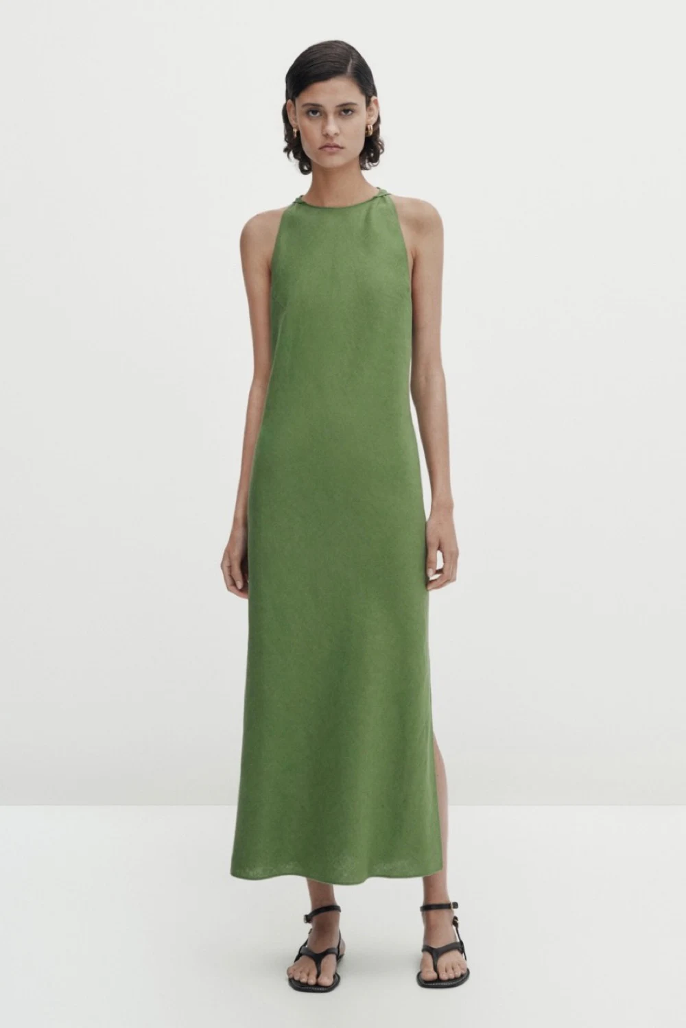 Rent Massimo Dutti Green Dress UK 6 | By Rotation UK