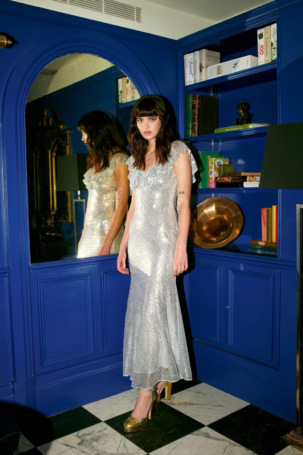 olivia rubin sequin dress Rent Olivia Rubin Metallic Dress UK 14