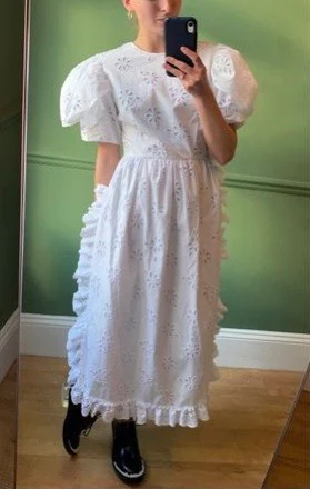 Rent Simone Rocha x H&M White Dress UK 12 | By Rotation UK
