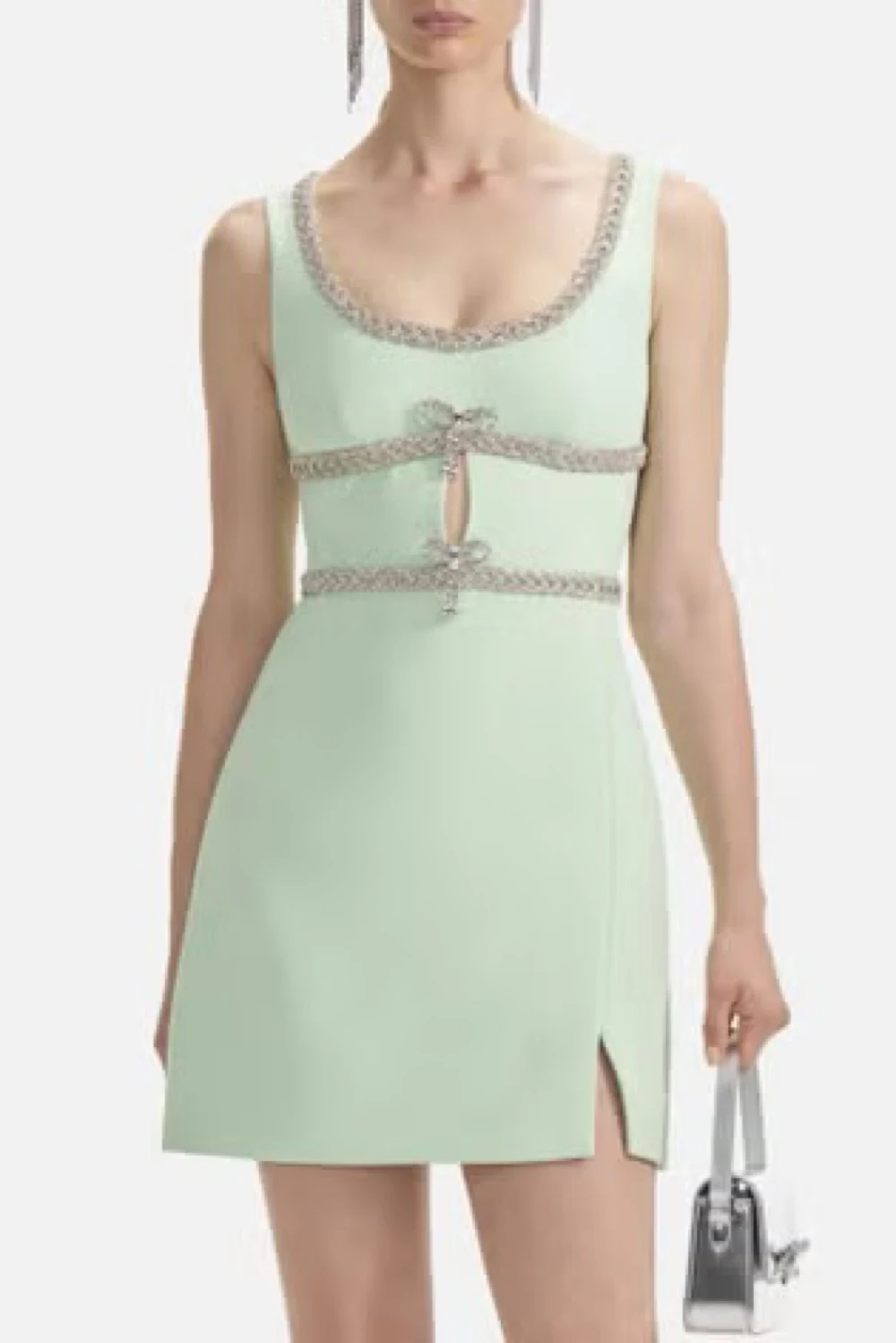 Rent Self-Portrait Green Dress UK 10 | By Rotation UK