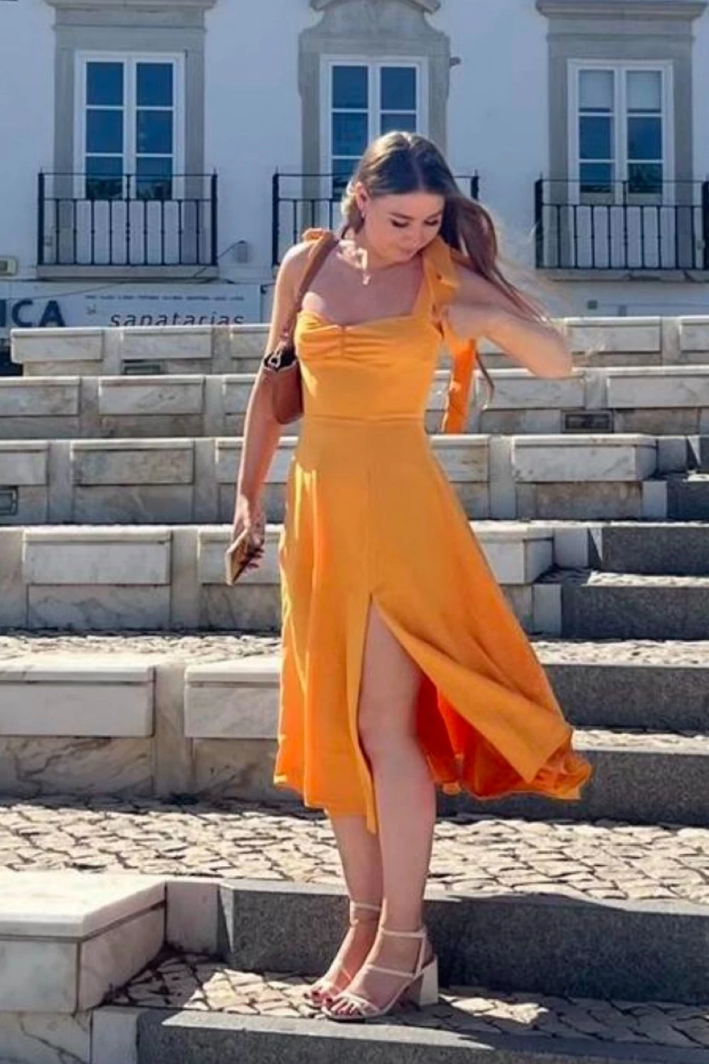 house of cb orange dress New Summer colors our viral Carmen just arrived, along with the rest of drop 1 of our new Le Soleil collection #cottagecore #softlife #fyp #eurosummer stylish dinner dates house of cb dress orange