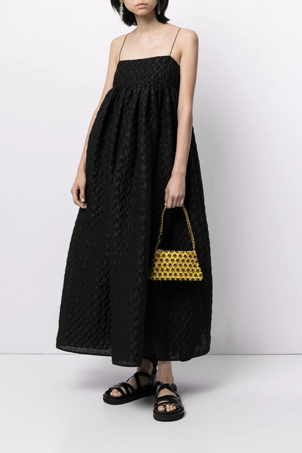 Rent Cecilie Bahnsen Black Dress UK 12 | By Rotation UK