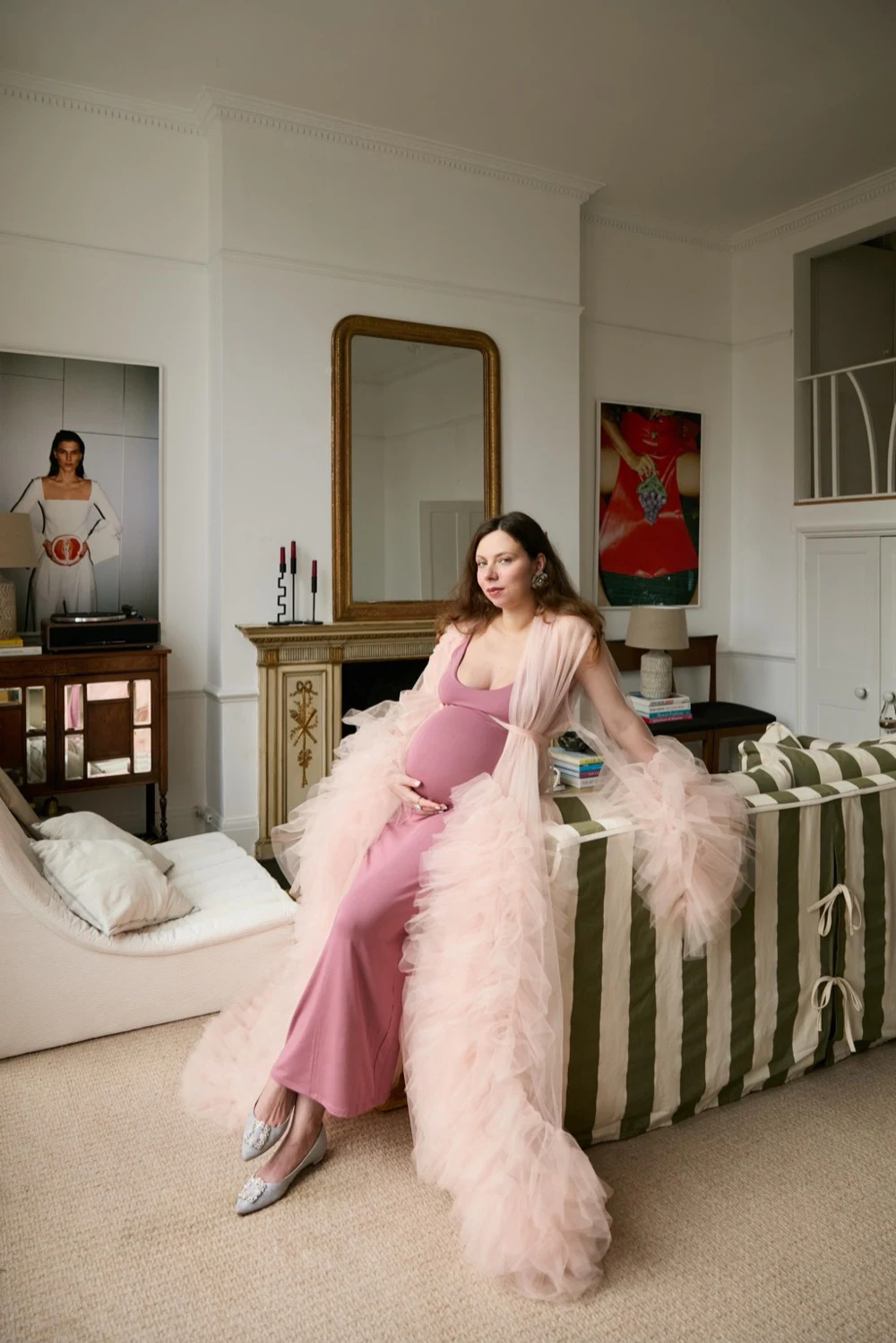 Rent Maternity Tulle Fluffy Robe Pink Dress UK 10 | By Rotation UK