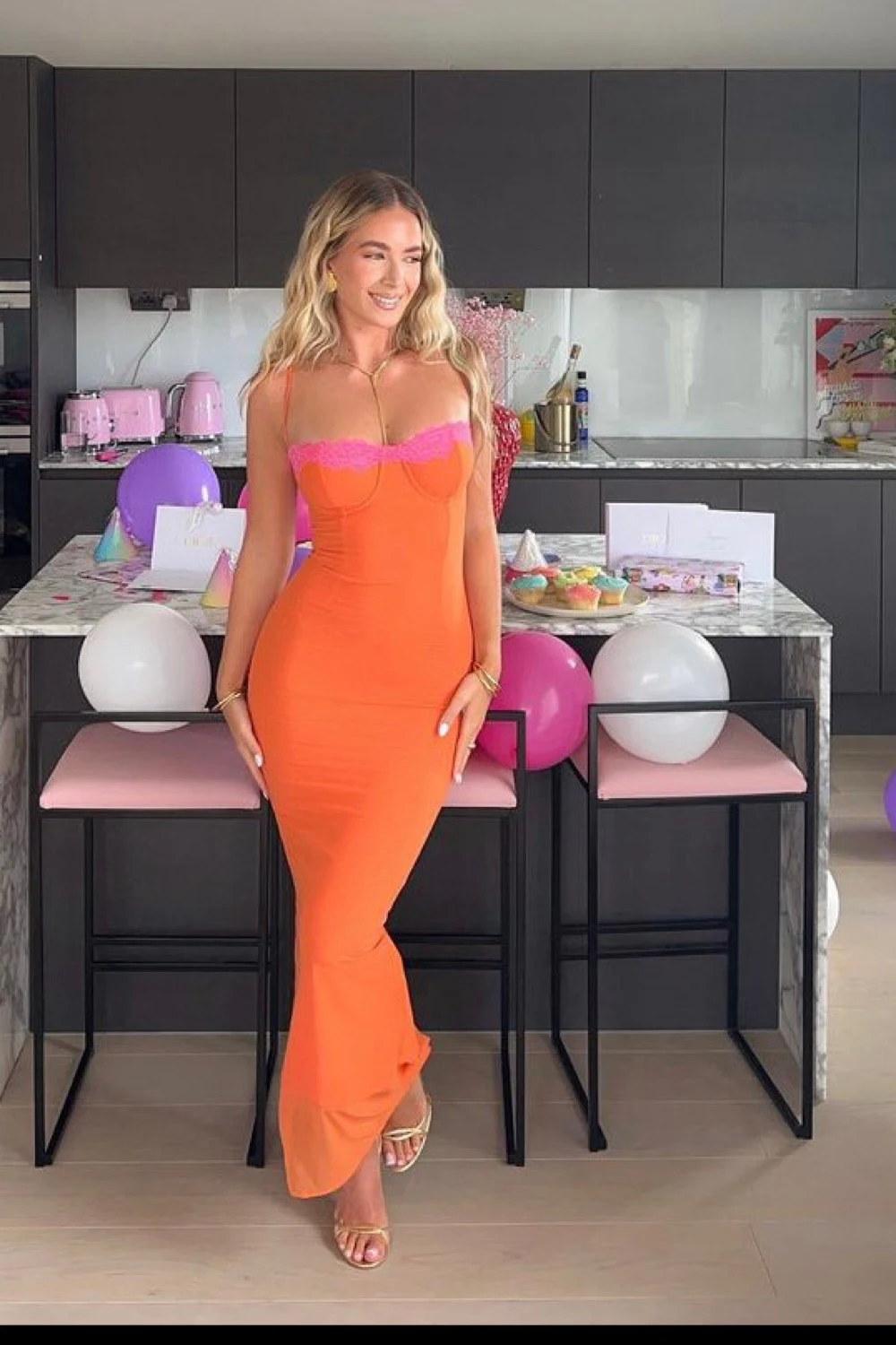 Rent House Of Cb Orange Dress UK 10 | By Rotation UK