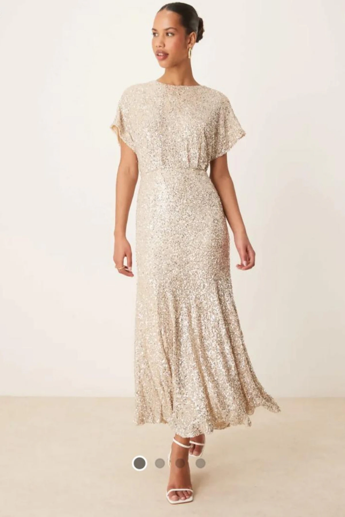 By Rotation Dresses Rent Never Fully Dressed Metallic Dress UK 14 | By Rotation UK