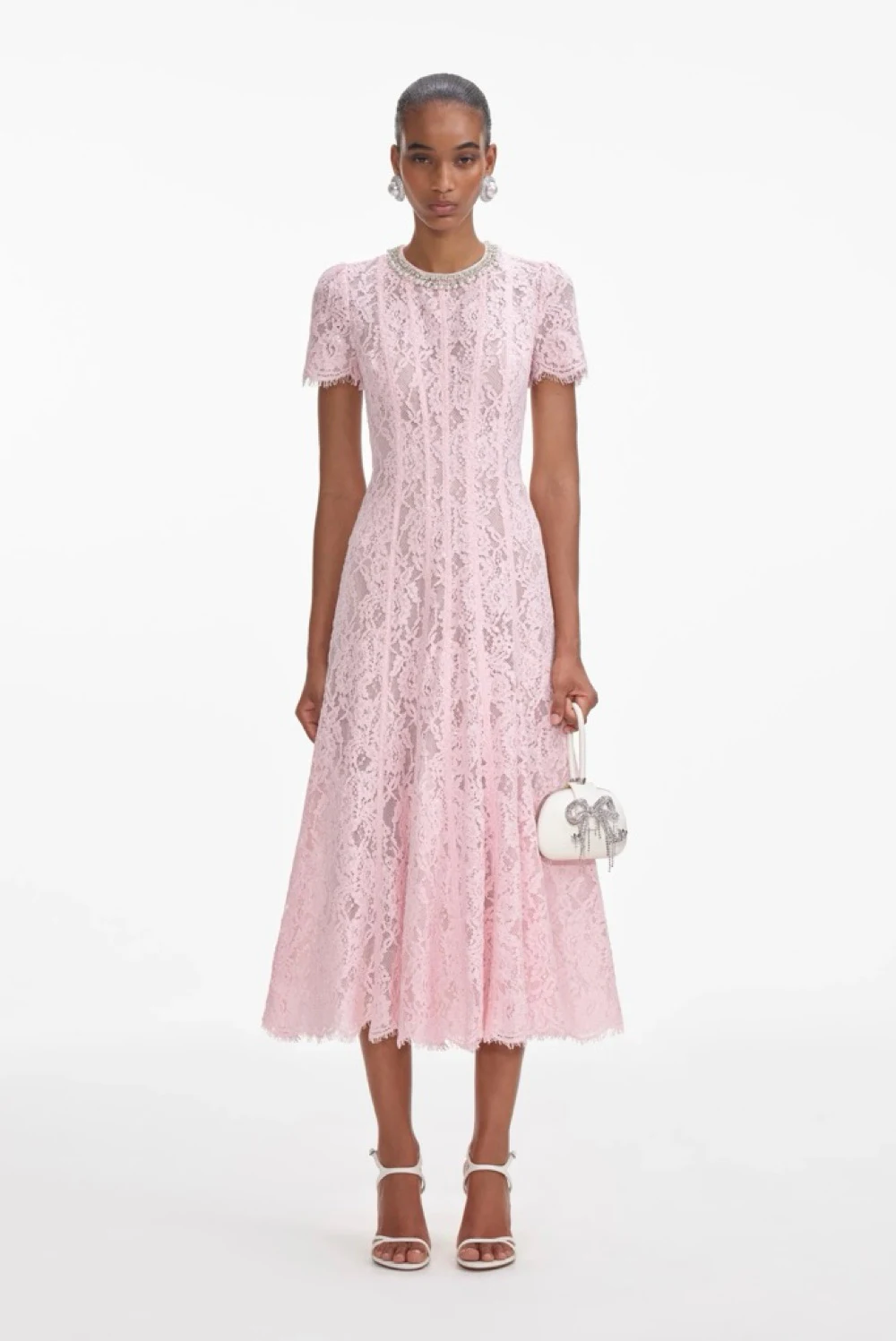 Rent Self-Portrait Pink Dress UK 8 | By Rotation UK